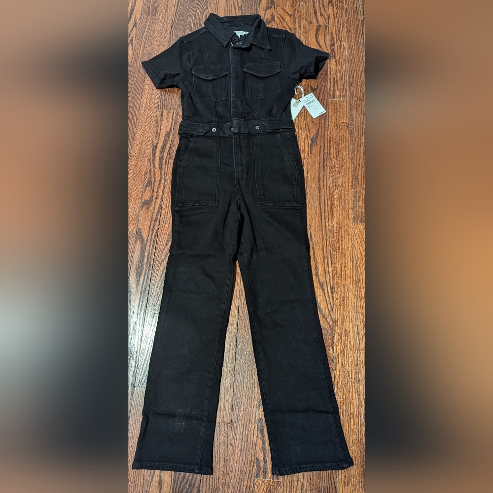 NWT Good American Fit For Success Jumpsuit Petite Small Black